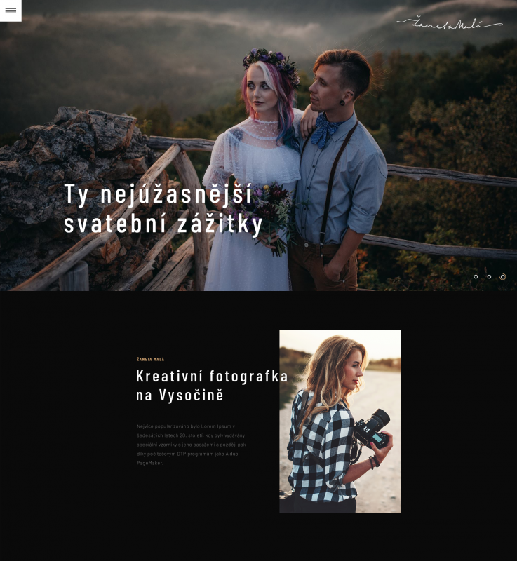 3. náhledový obrázek projektu Fotografka Žaneta Malá