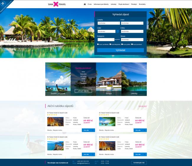 2. náhledový obrázek projektu Cestovní kancelář SIAMTRAVEL